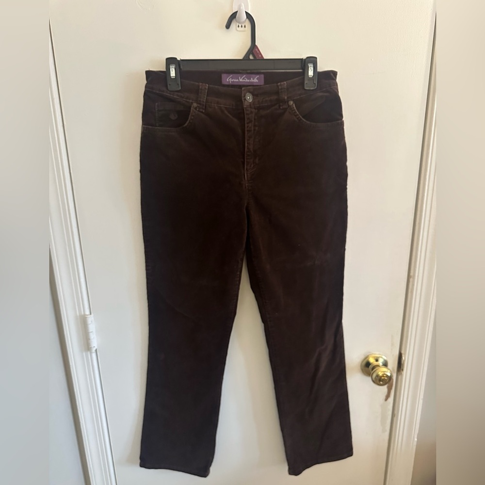 Women’s brown corduroy kick flare pants